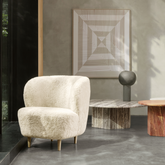 Stay Lounge Chair Small with wooden legs by Space Copenhagen - GUBI